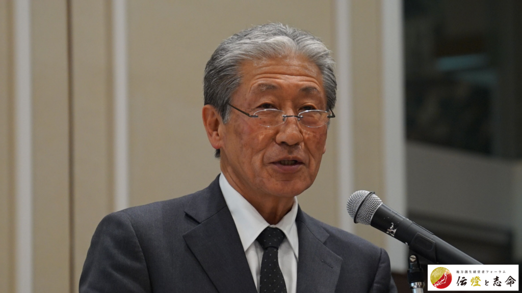 水戸徳川家 第15代当主　德川 斉正 様が講演している様子